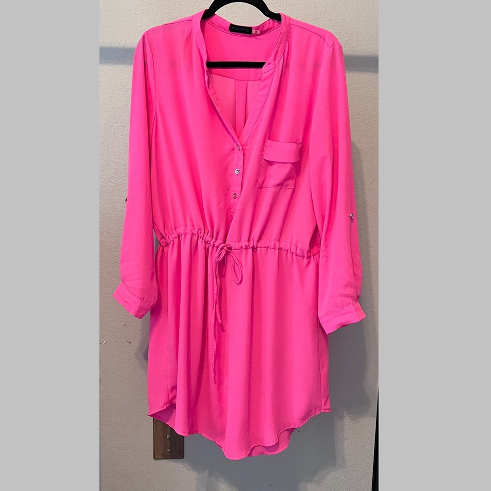 MITTOSHOP Pink Dress Large